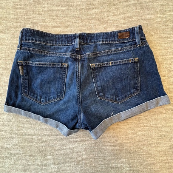Paige Women's Jimmy Jimmy Blue Jean Cuffed Short Stretch Sz 28 Inseam 2.5 inches - Picture 5 of 10